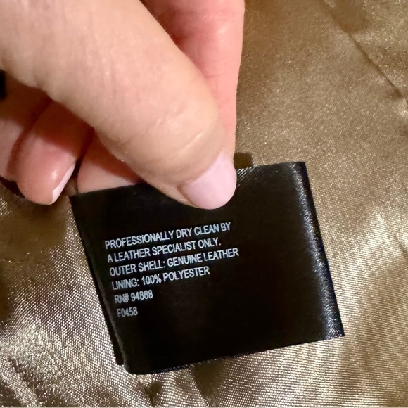 Bernardo Bronze Leather Jacket - Picture 6 of 6